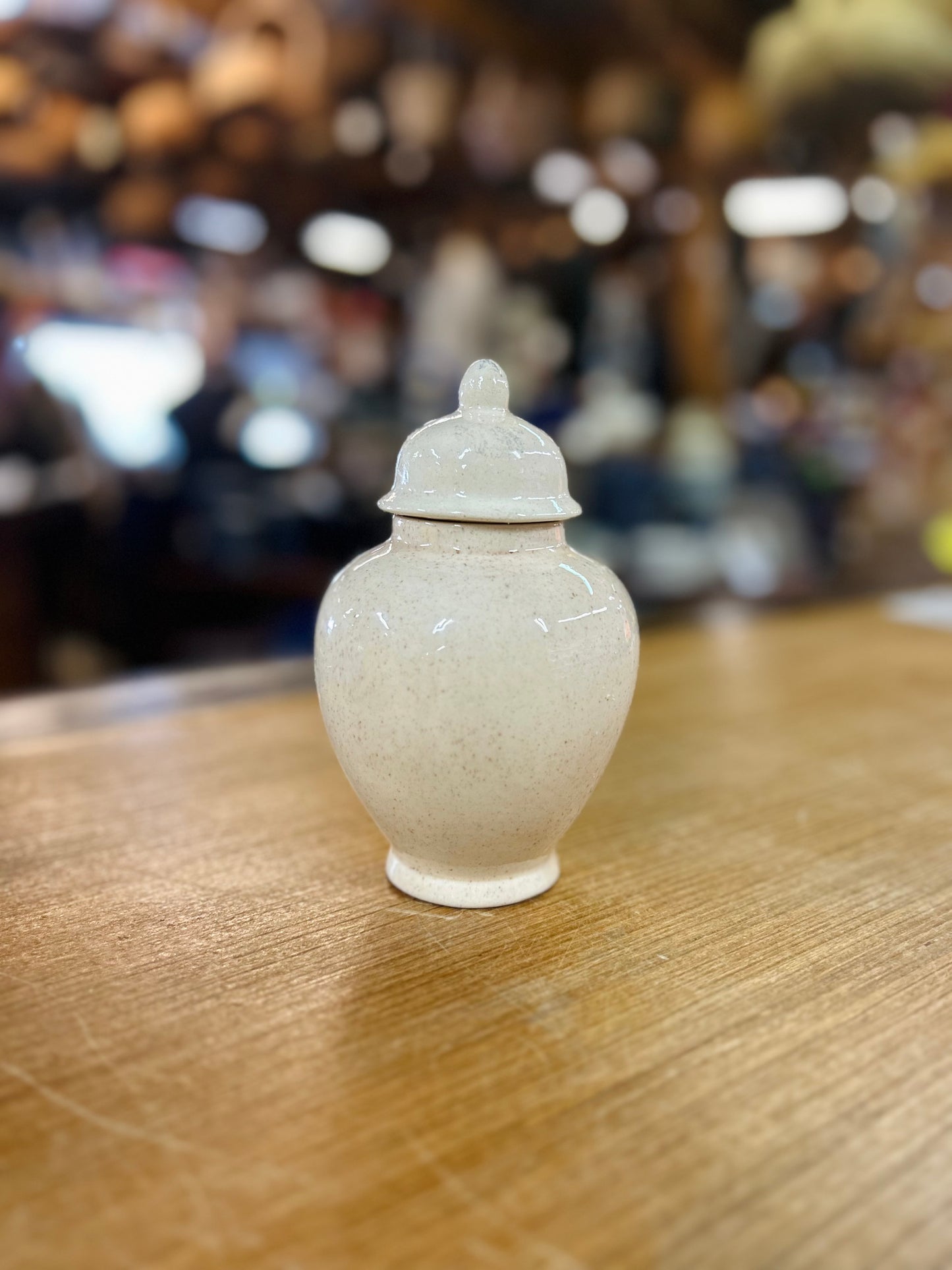 Vintage European Goldfinch Ceramic Ginger Jar