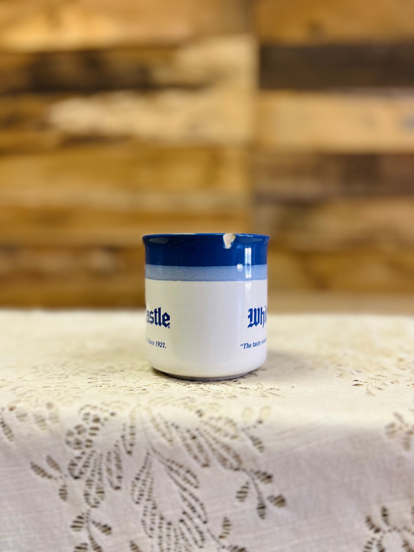 Vintage White Castle Ceramic Advertising Coffee Mug