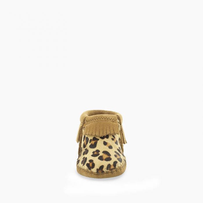 Minnetonka Infant's Riley Bootie Leopard Taupe
