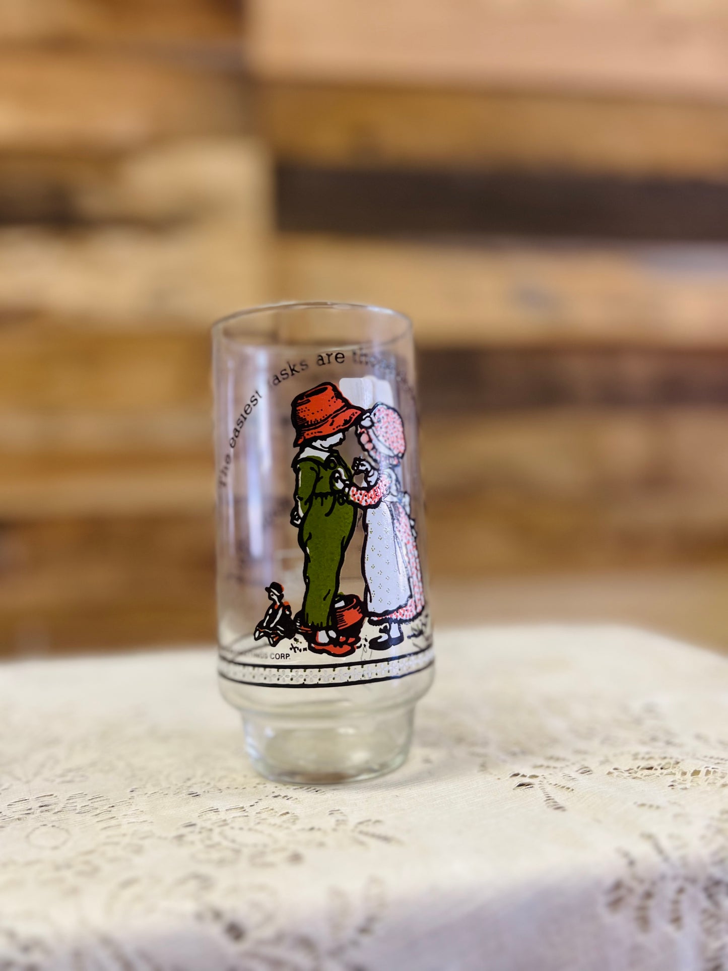Vintage Holly Hobbie Glass Cup