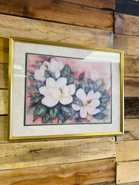 Vintage White Magnolia Frame