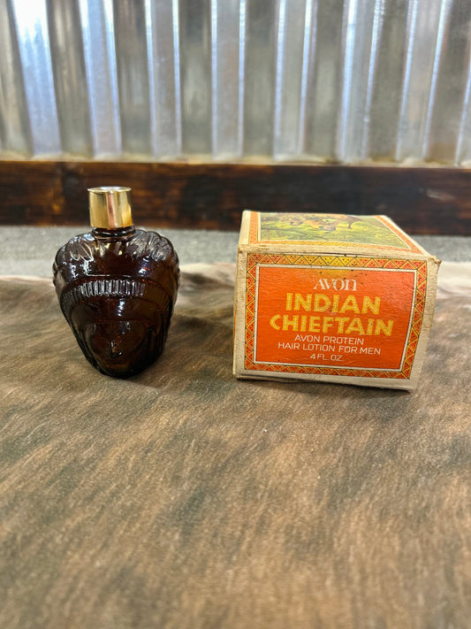 Vintage Avon Indian Chieftain Decanter w/ box