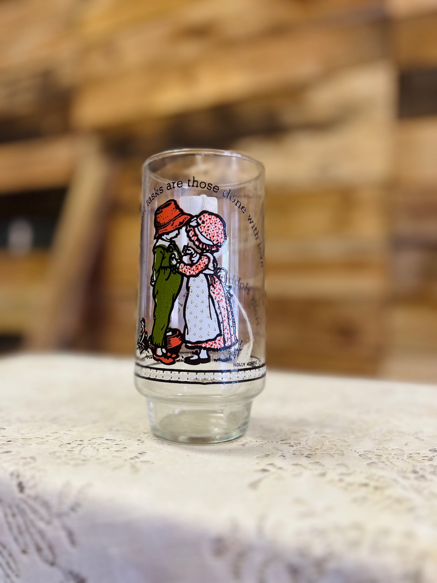 Vintage Holly Hobbie Glass Cup