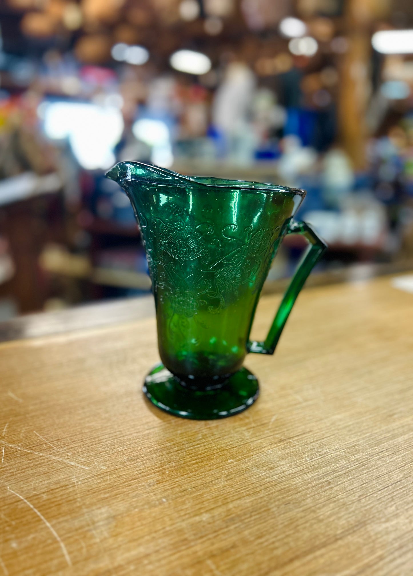 Vintage Hazel Atlas Florentine Pitcher and 4 Cups Set
