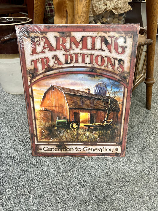 Farming Traditions Metal Sign