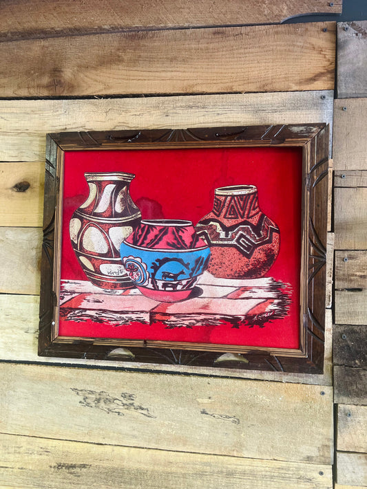 Vintage Textured Pottery Frame