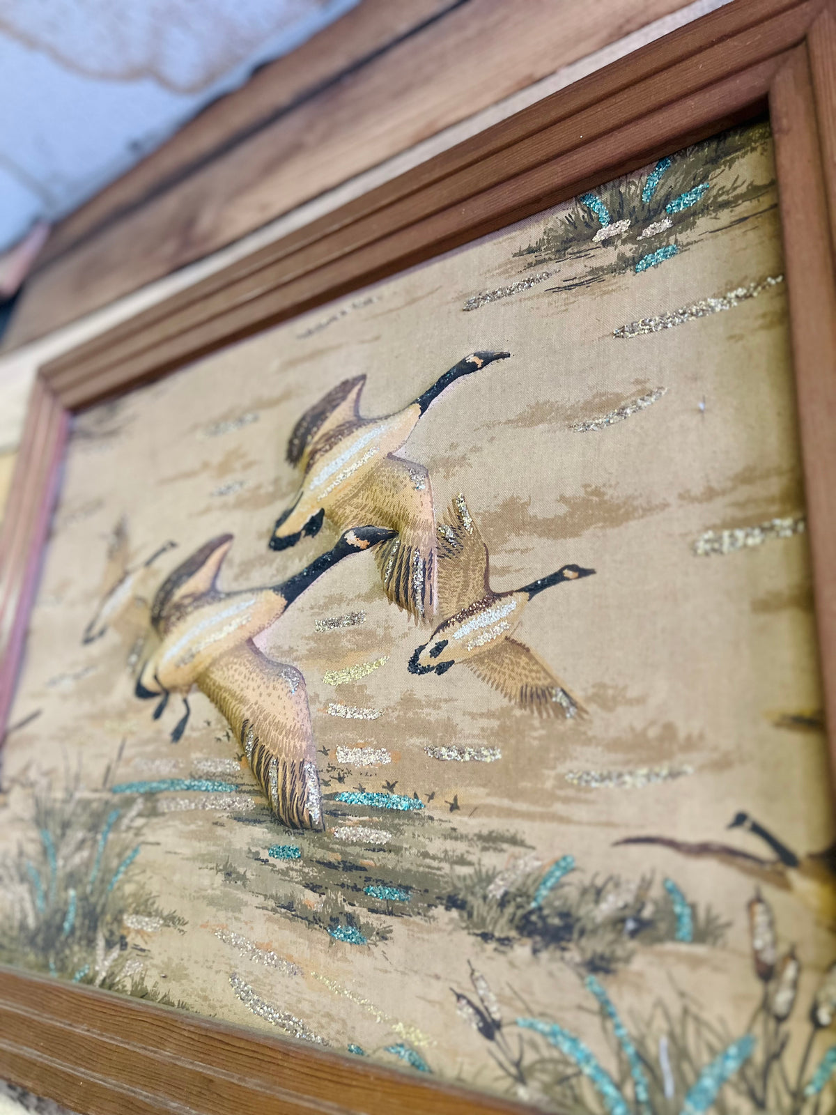 Vintage 3D Flying Geese Frame
