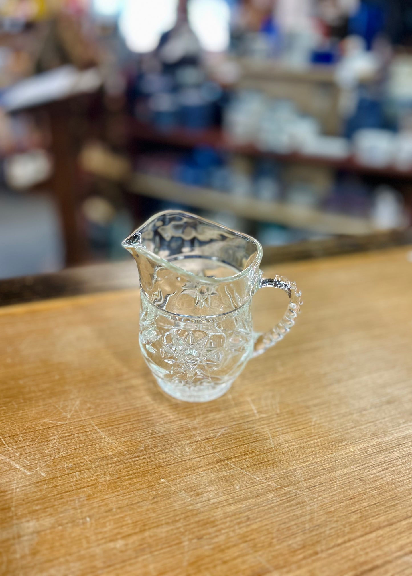 Vintage Anchor Hocking Star of David Milk Pitcher