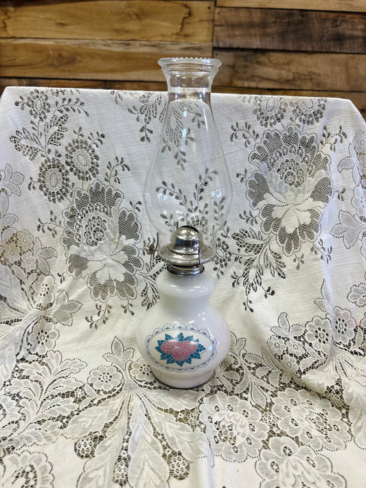 Vintage Lamplight Farms Rose Kaadan Lamp