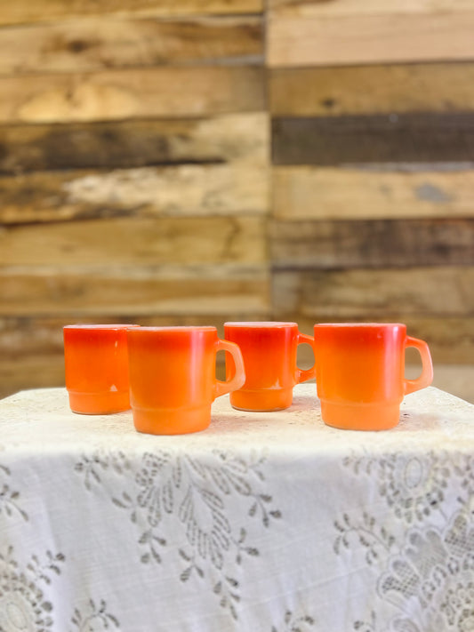 Vintage Set of Four Fire King Mugs