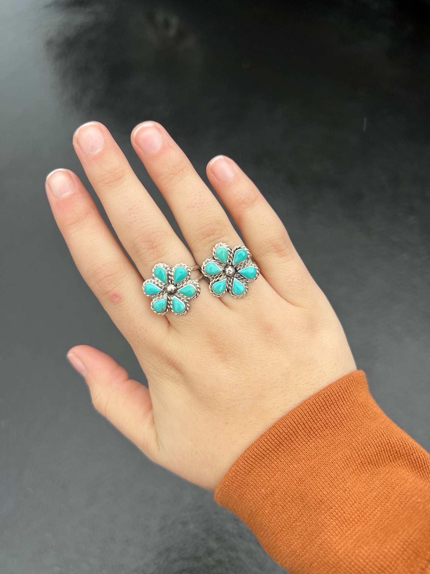 Turquoise Flower Child Ring