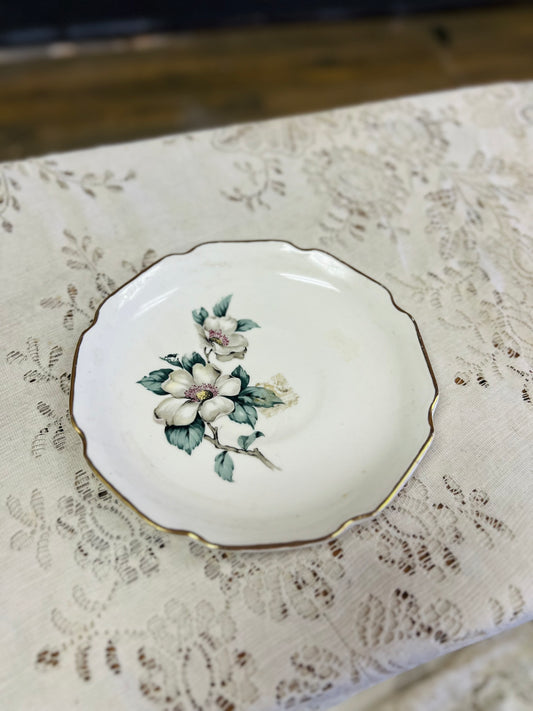 Vintage Sabin Industries Porcelain Dogwood Print Plate