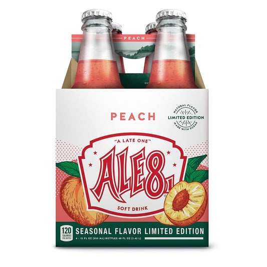 Ale-8-One Peach Soft Drink - Case of 4