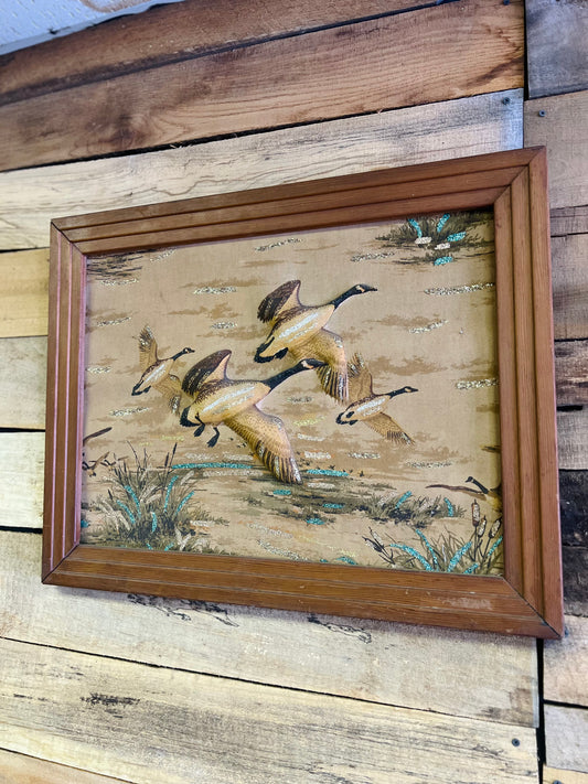 Vintage 3D Flying Geese Frame