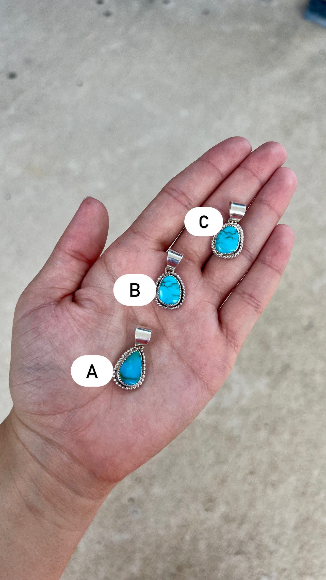The Niki Genuine Turquoise Sterling Silver Pendant