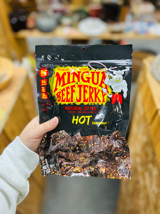 Mingua Beef Jerky Hot 7oz Bag