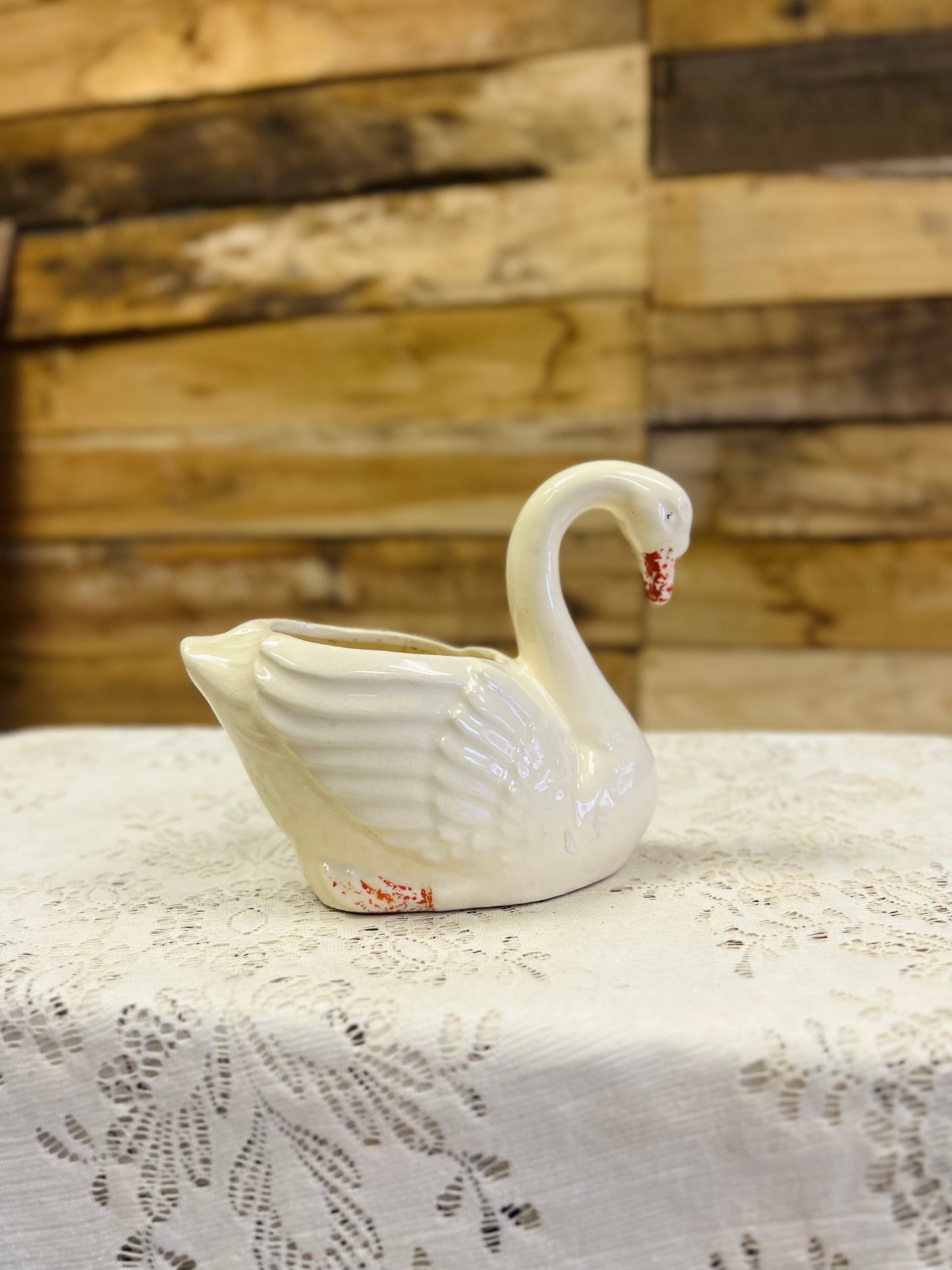 Vintage Swan Planter
