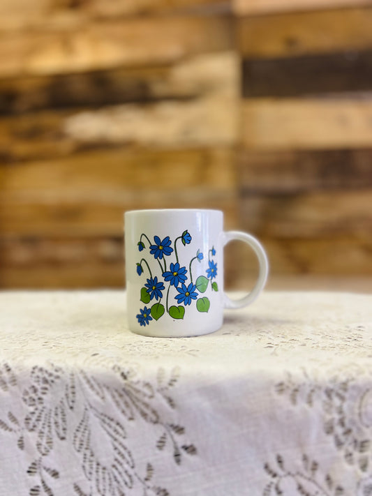Vintage Blue Flower Mug