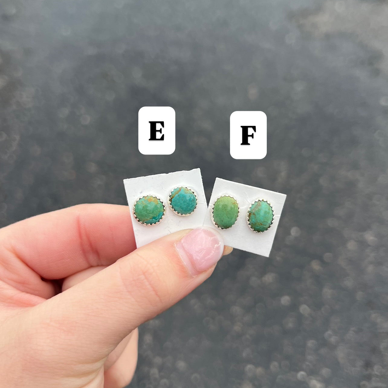 The Emery Genuine Turquoise Sterling Silver Stud Earrings