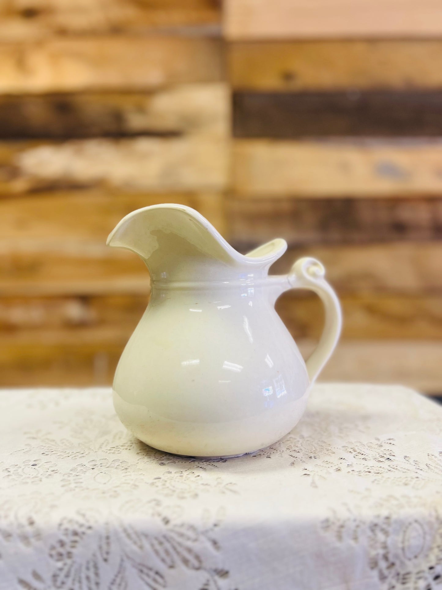 Vintage McCoy White Pitcher