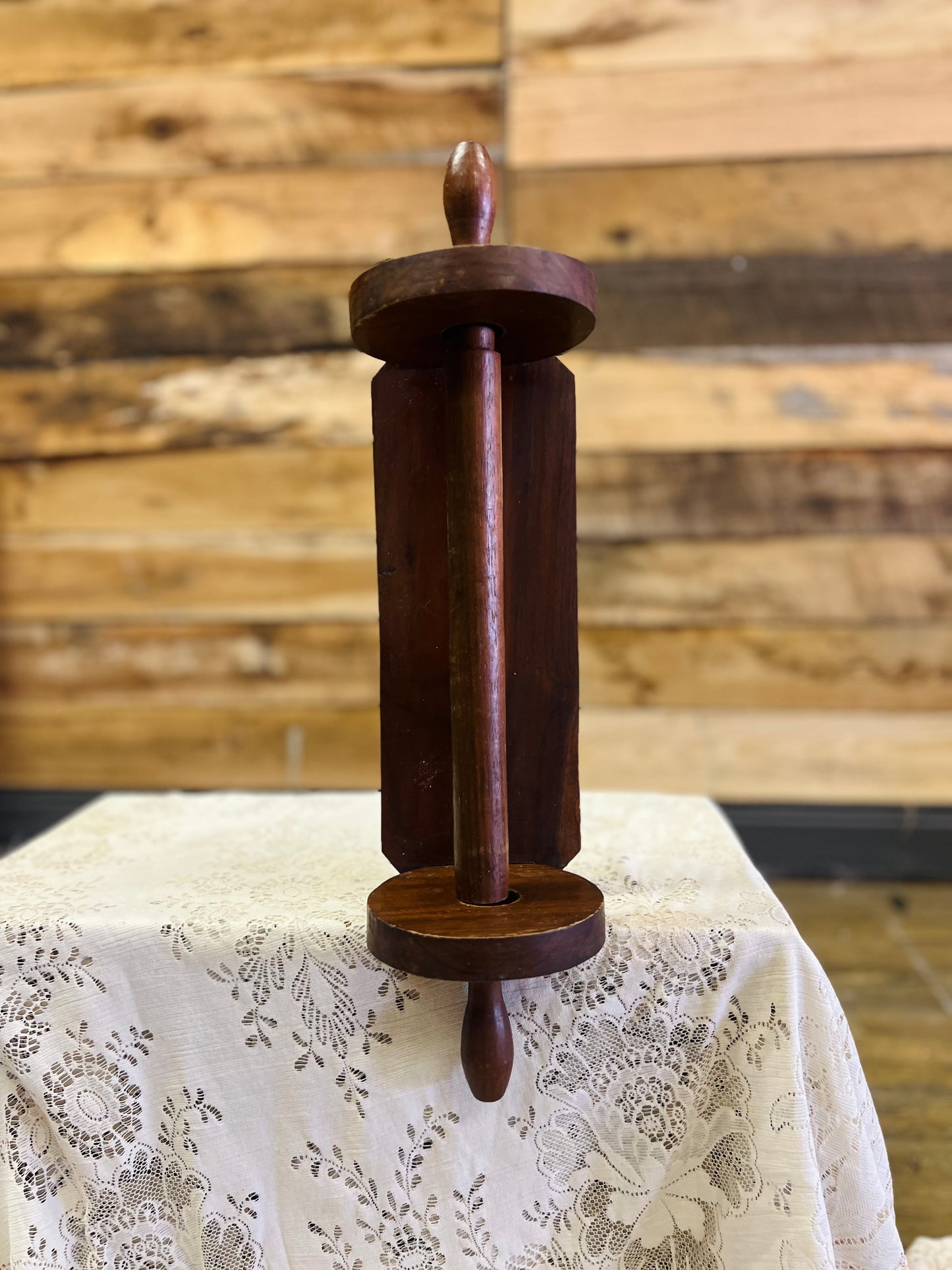 Vintage Wooden Wall Mount Paper Towl Holder