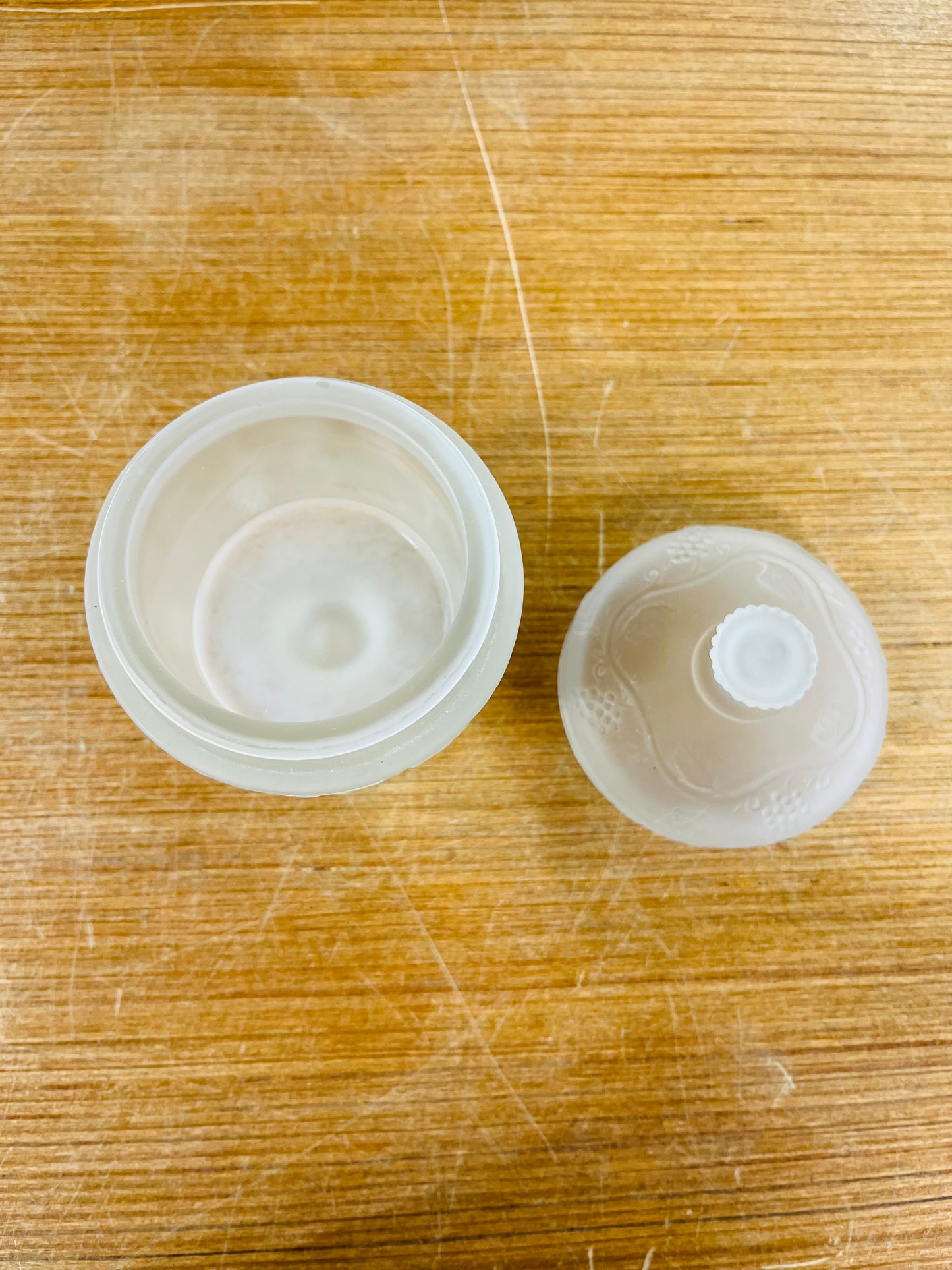 Vintage Avon Frosted Glass Vanity Jar