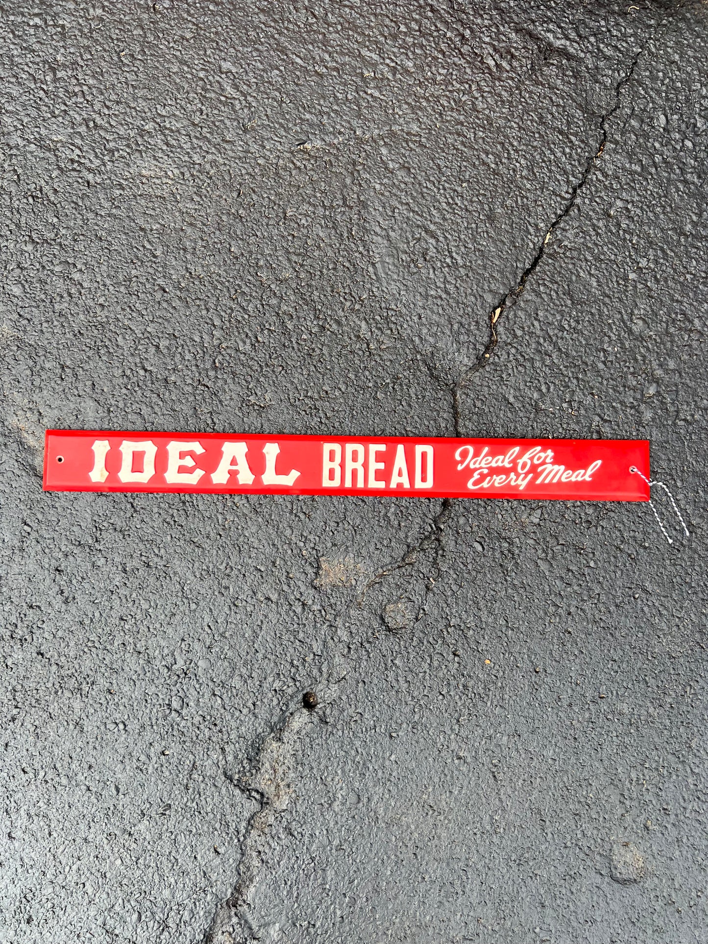 Vintage Ideal Bread Push bar Sign