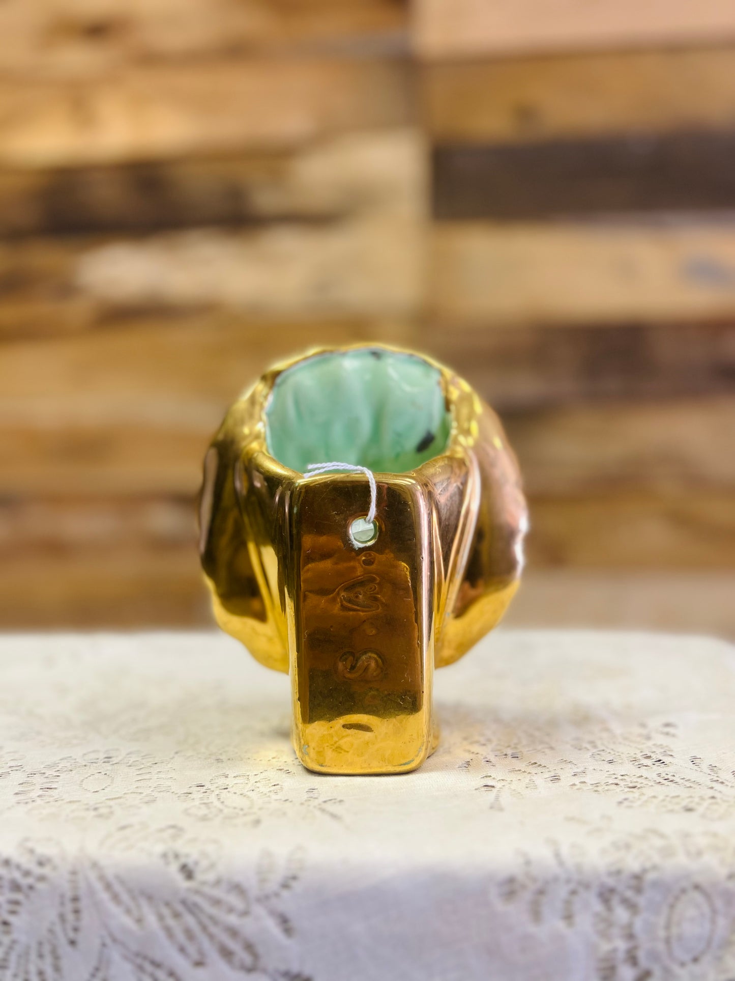 Vintage 22k Gold Turkey Wall Pocket