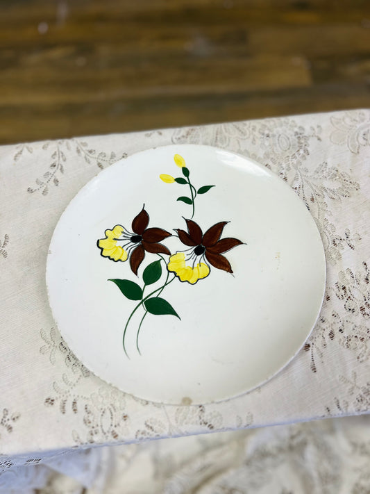 Vintage Blue Ridge Southern Pottery Hand Painted Plate Featuring "Sunny Spray" Pattern