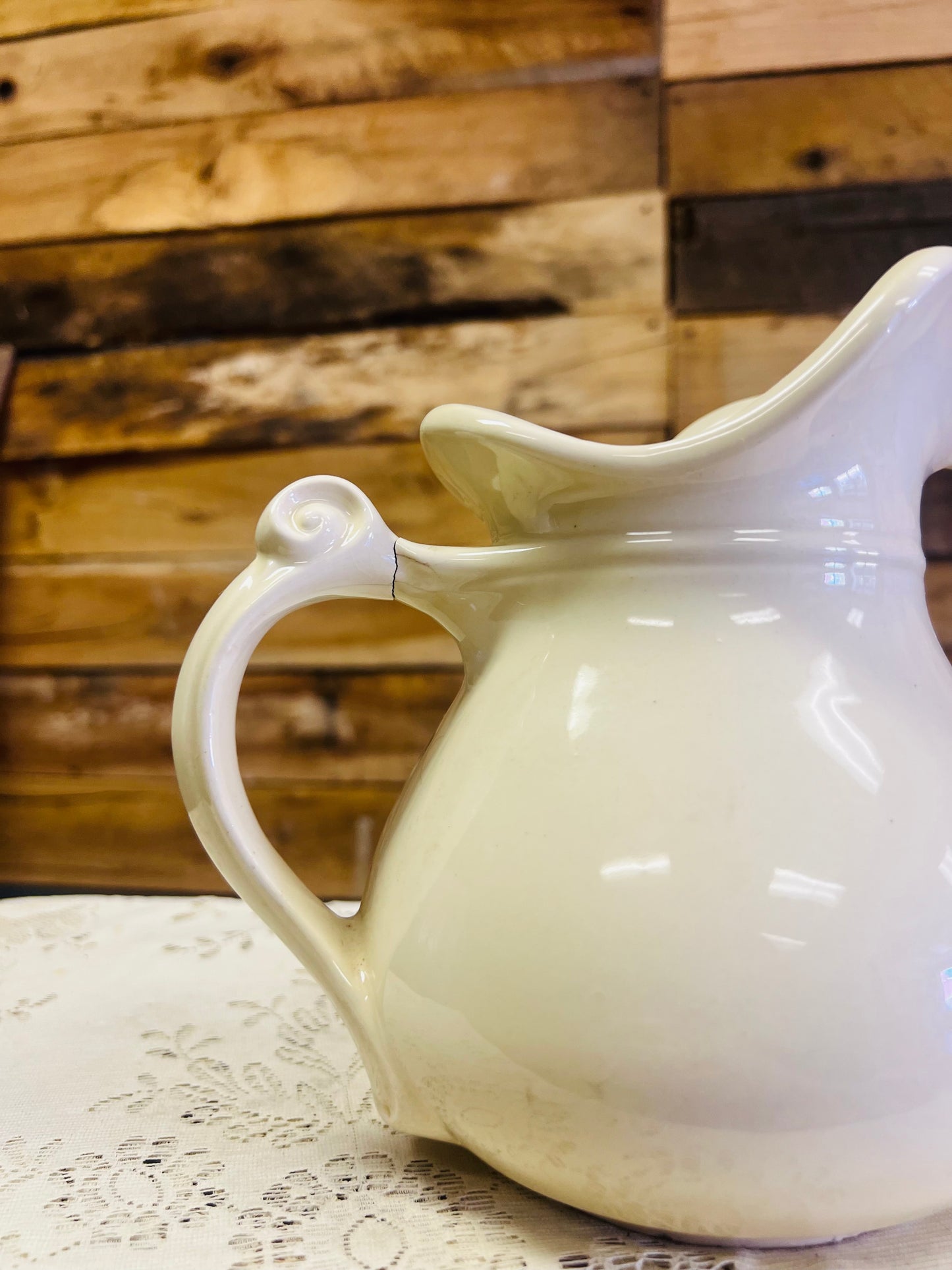 Vintage McCoy White Pitcher
