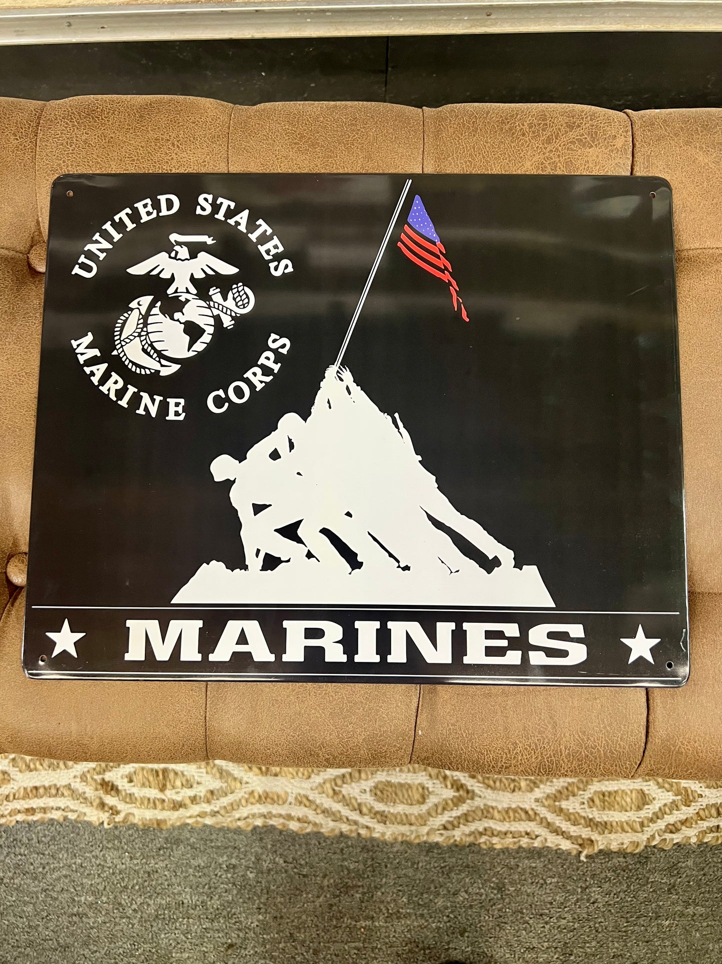 Marines Memorial Metal Sign