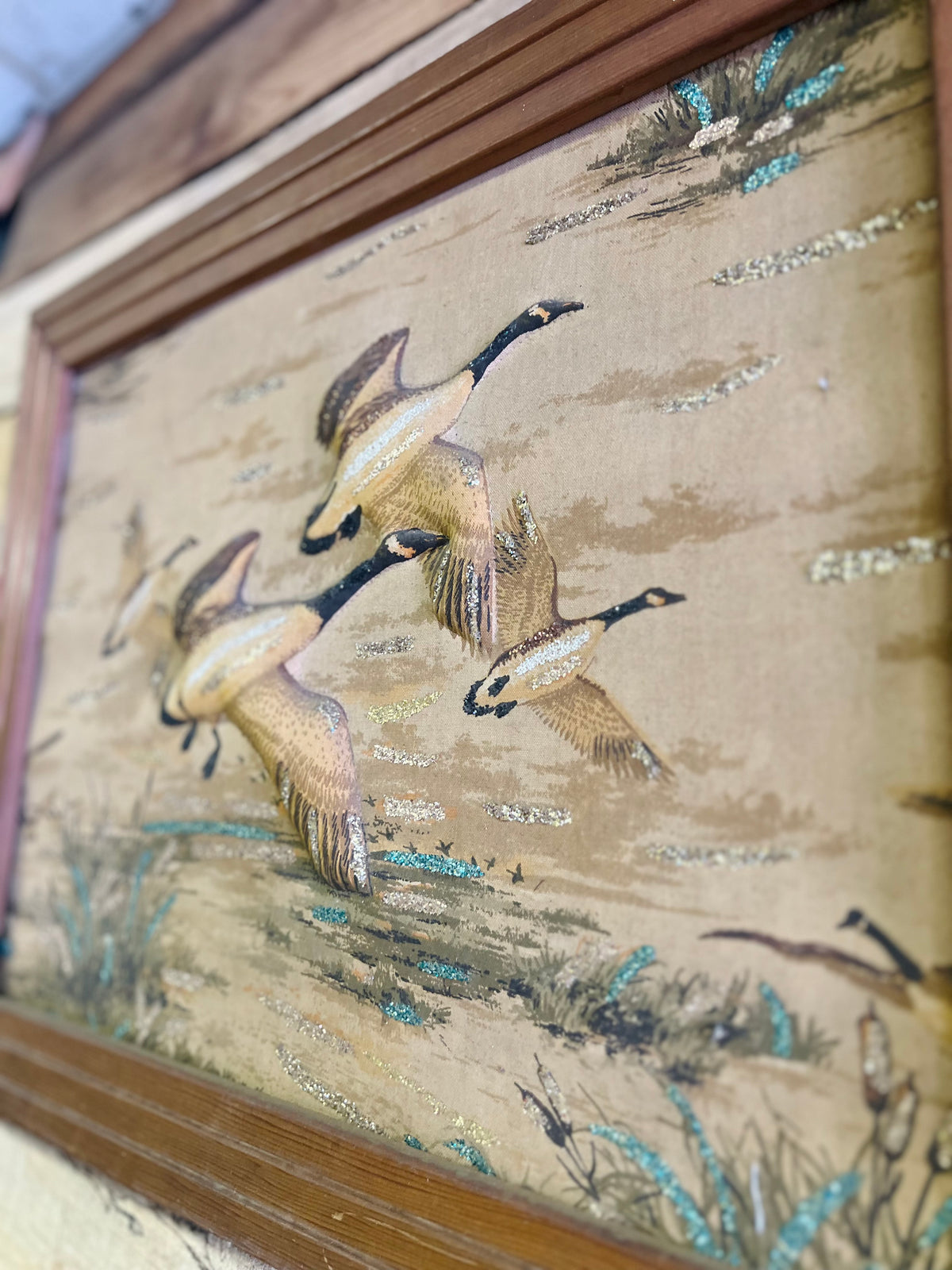 Vintage 3D Flying Geese Frame