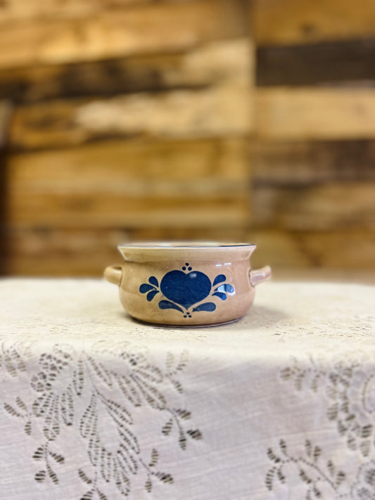 Vintage Blue Heart Crock/Bowl