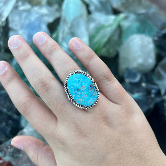 Oval Kingman Turquoise Ring