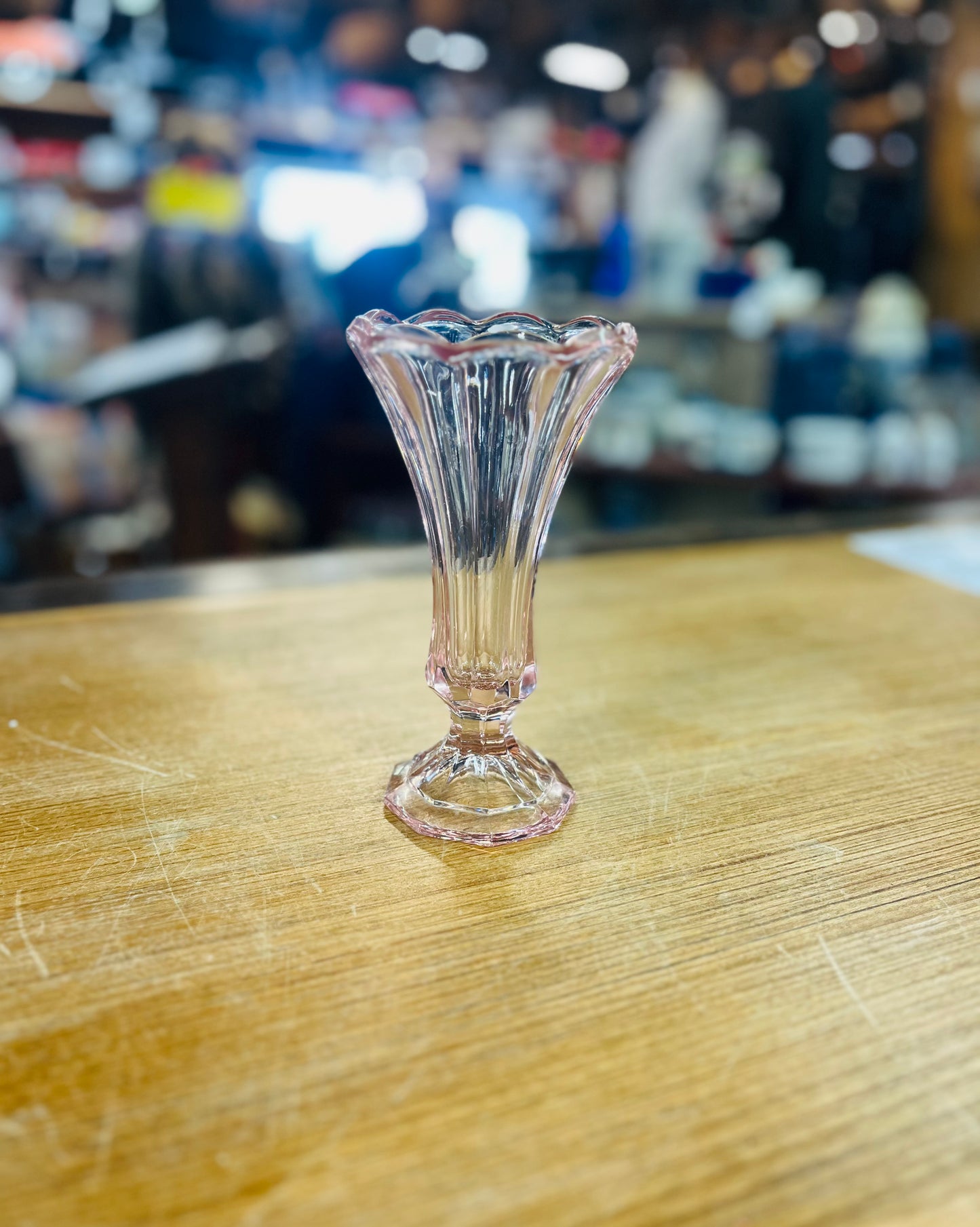 Vinatge Fostoria, Virginia Pink Flower Vase