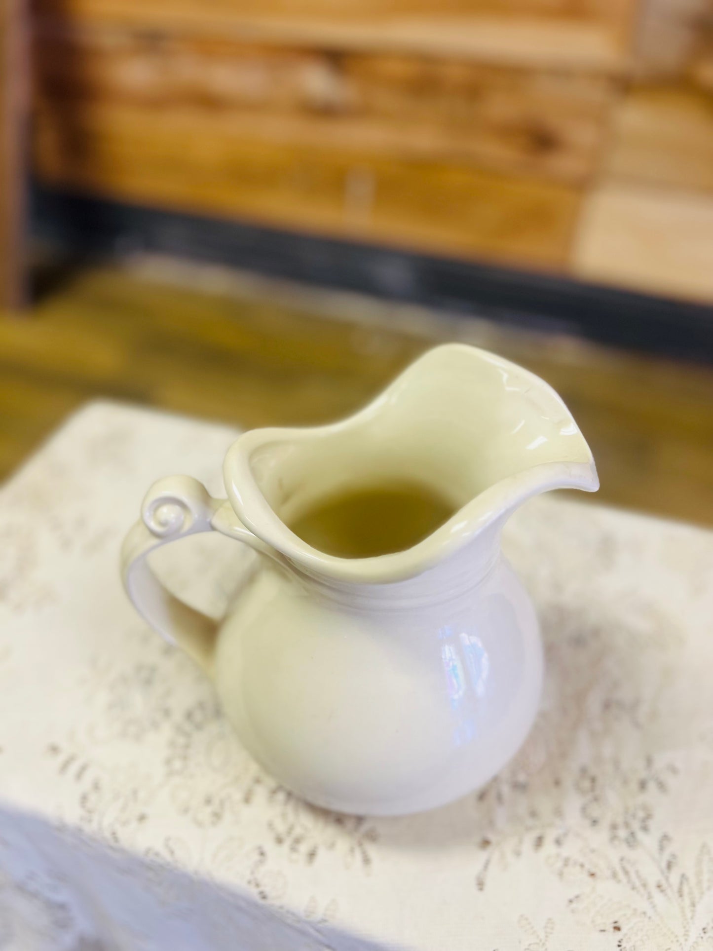 Vintage McCoy White Pitcher
