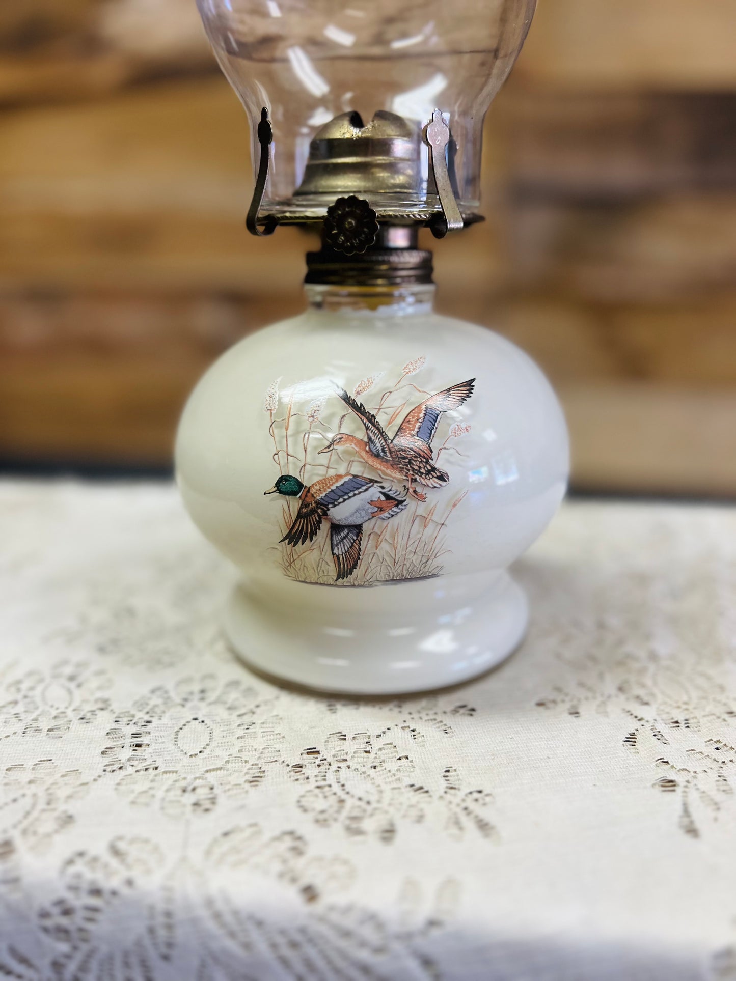Vintage Lamplight Farms Mallard Ducks Lamp