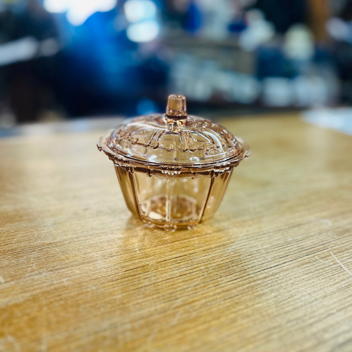 Vintage Pink Depression Glass Candy Dish