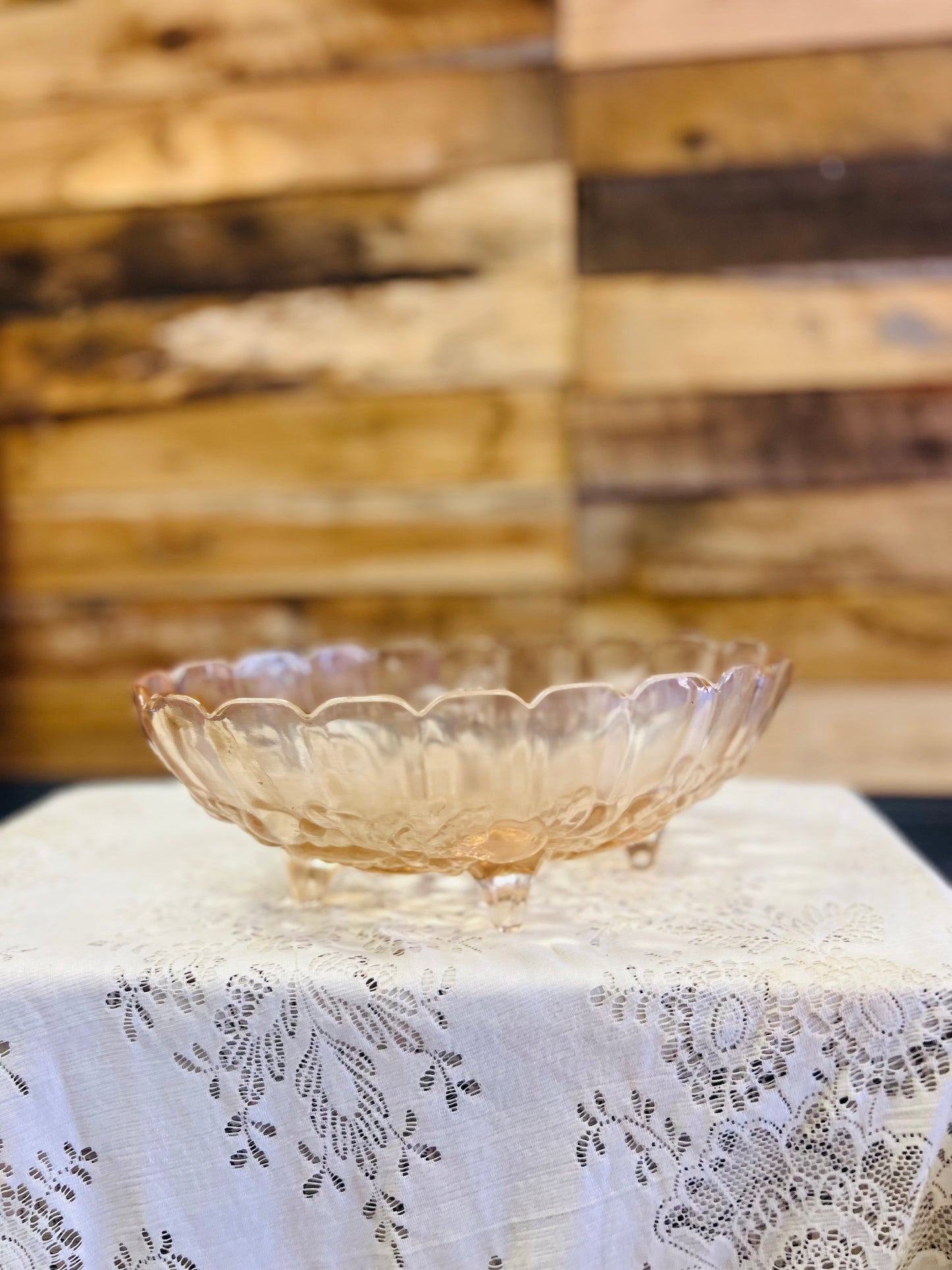 Vintage Indiana Glass Harvest Fruit Pattern Bowl