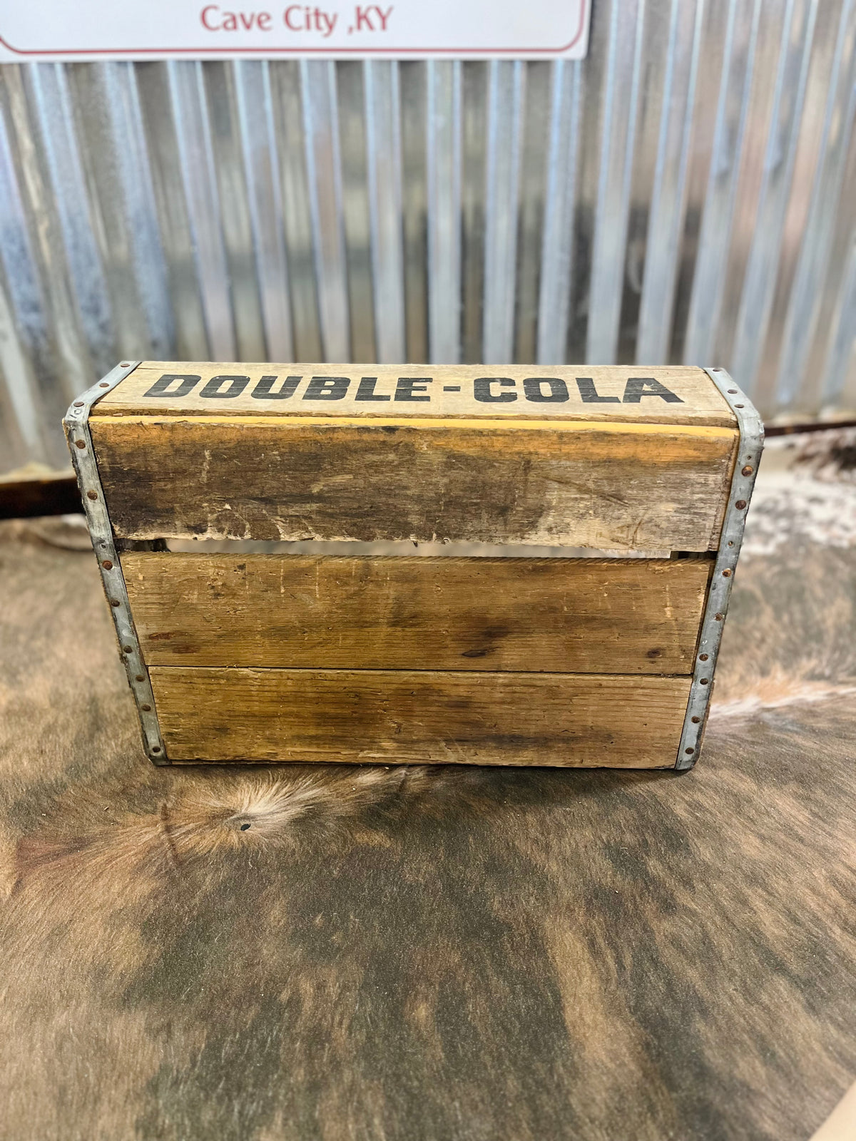 Vintage Double Cola Wooden Crate