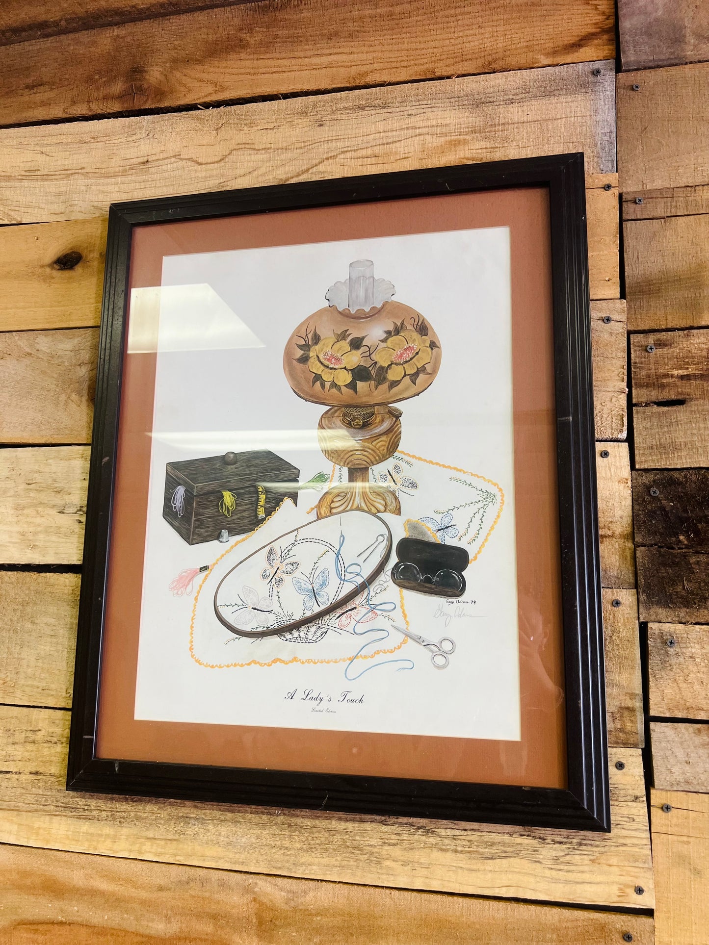 Vintage ''A Lady's Touch'' Frame By a Kentucky Artist