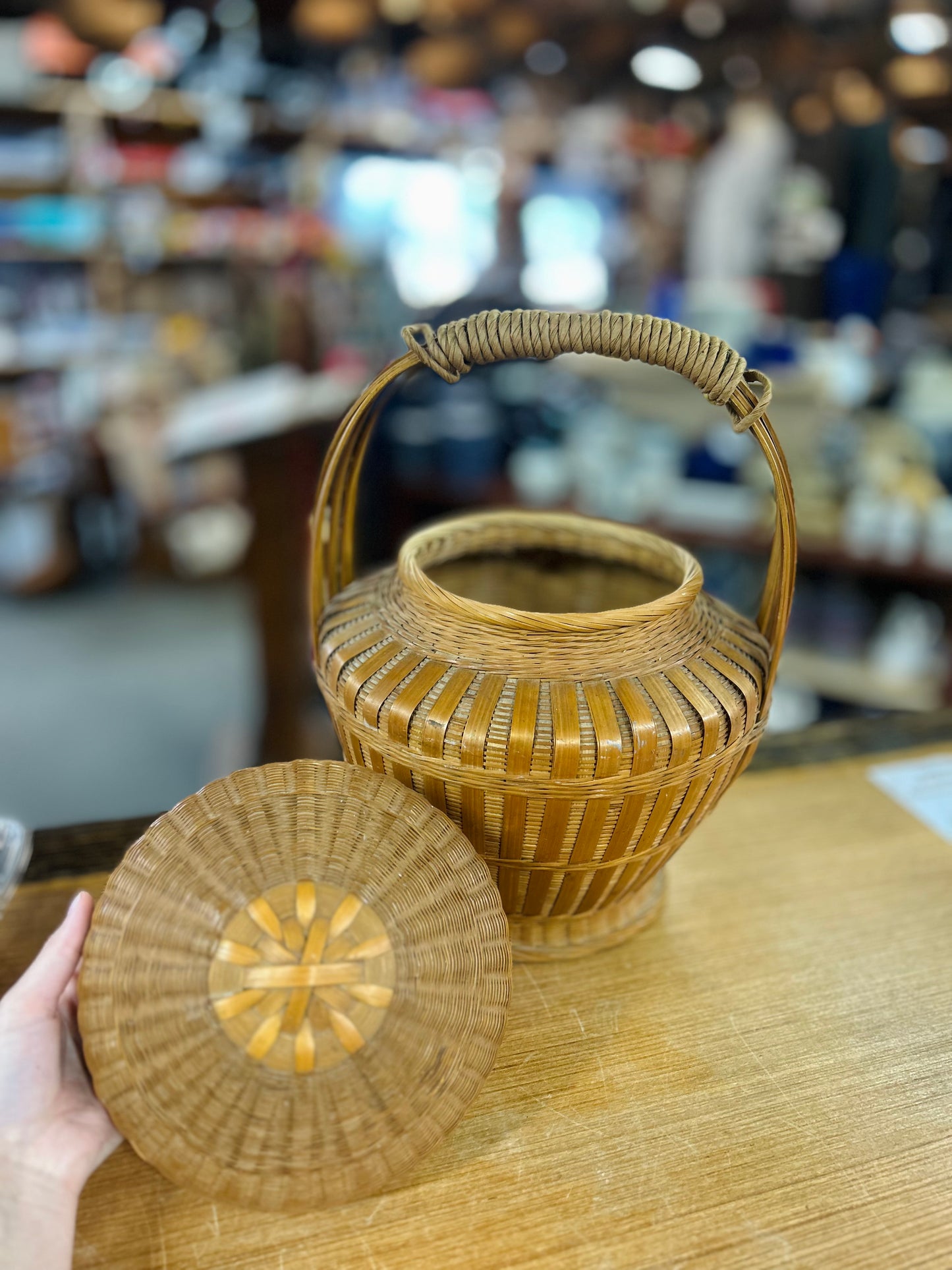 Vintage Cobra Snake Basket