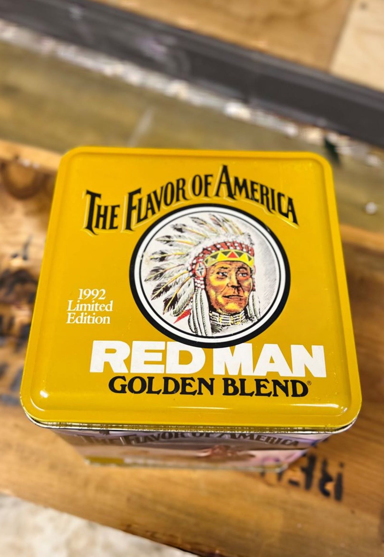 Vintage Red Man Golden Blend Tin Canister - 1992 Limited Edition