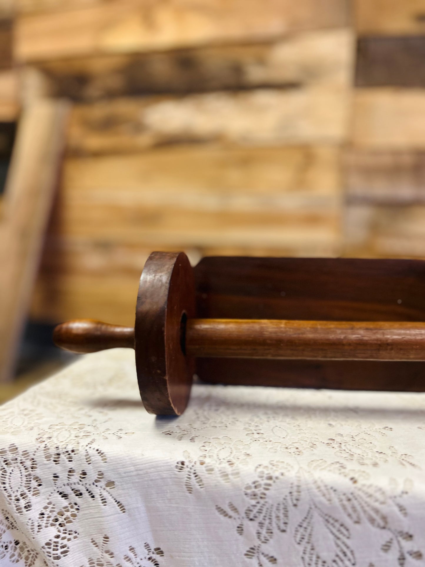 Vintage Wooden Wall Mount Paper Towl Holder