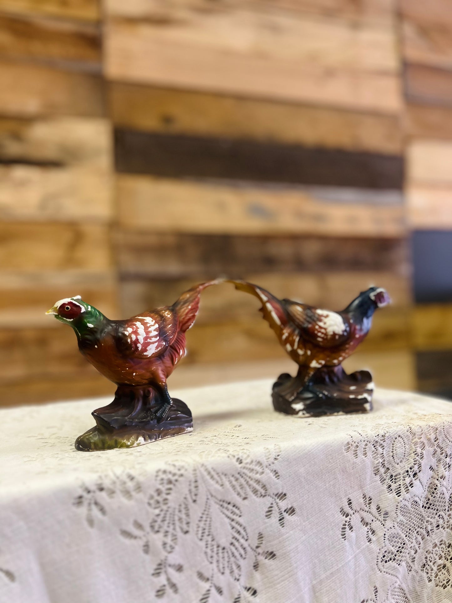 Vintage Set of Two Pheasants
