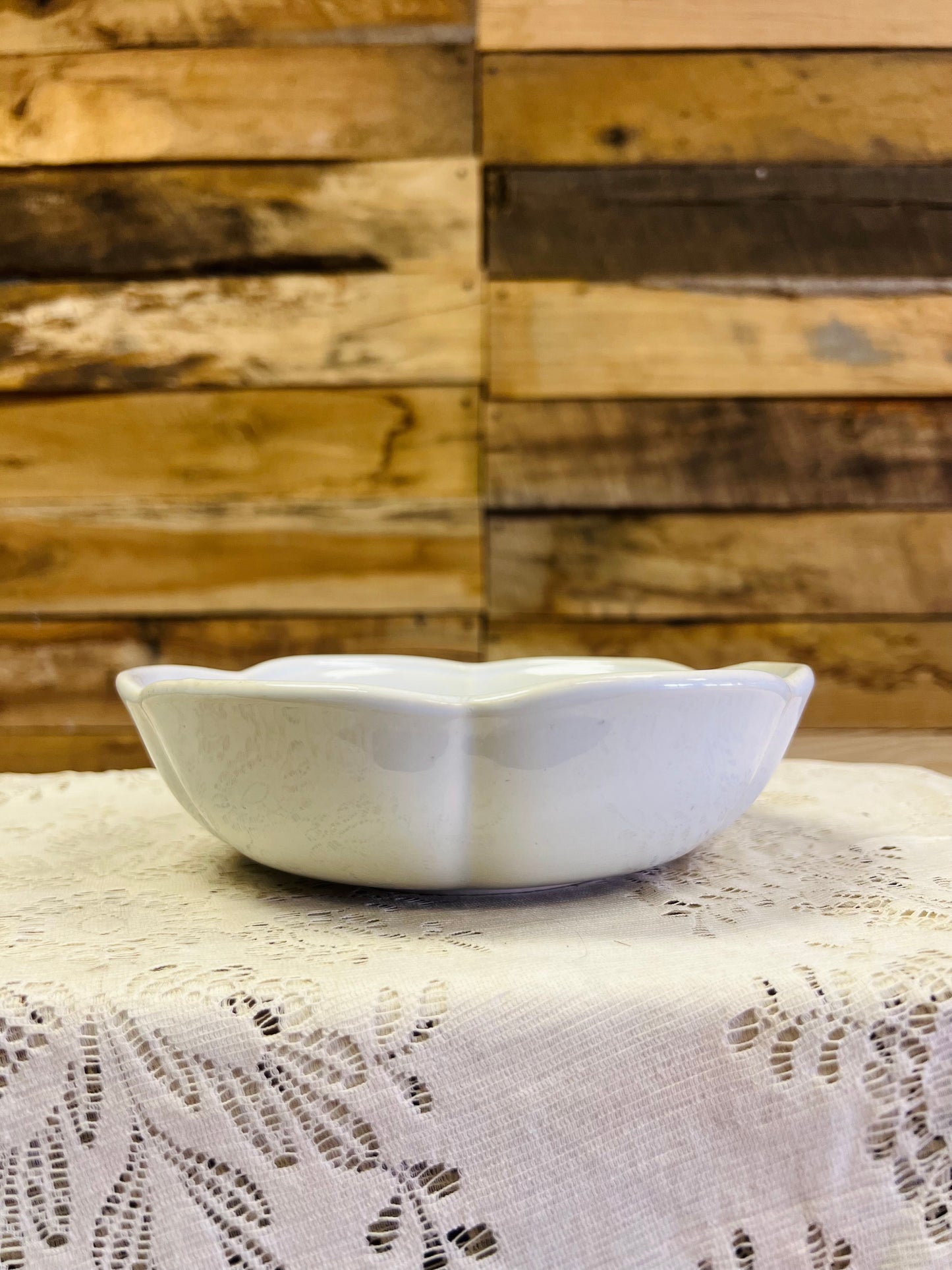 Vintage McCoy Bowl with Scallop Edge