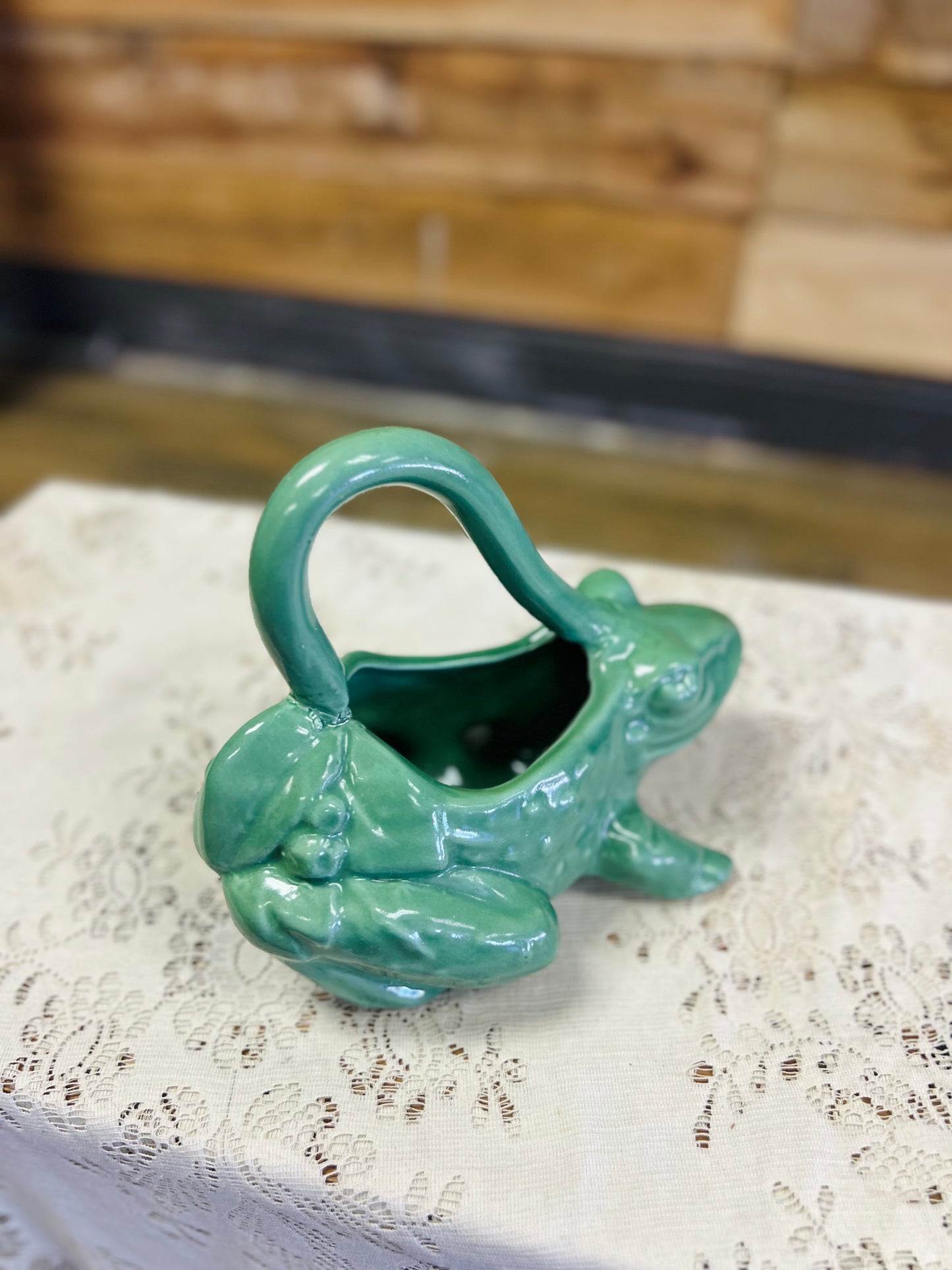Vintage McCoy Ceramic Frog Watering Can