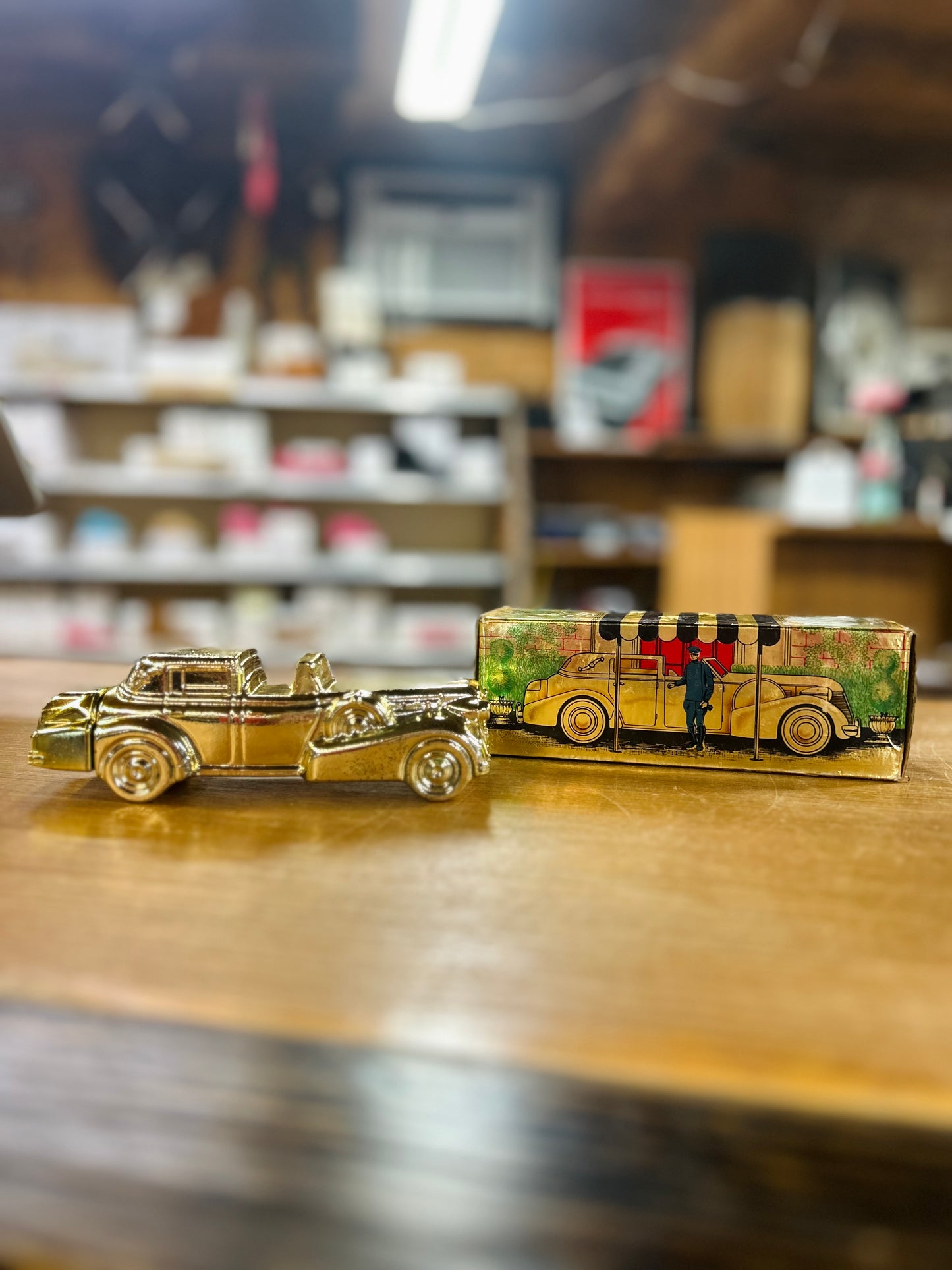 Vintage Avon Solid Gold Cadillac Full w/ Box