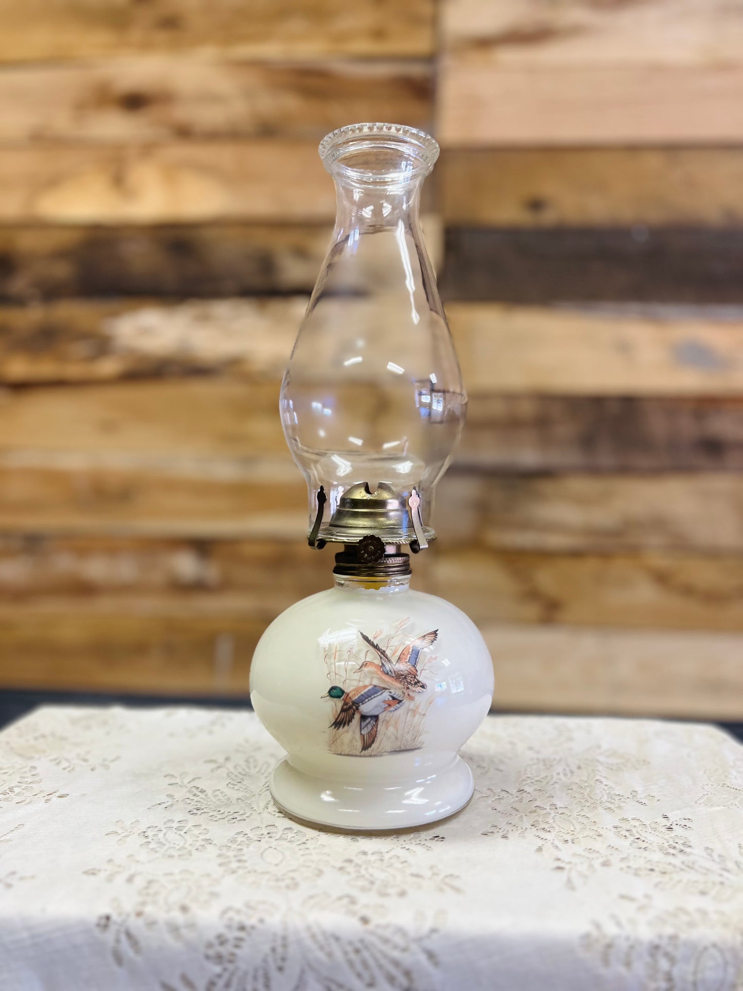 Vintage Lamplight Farms Mallard Ducks Lamp
