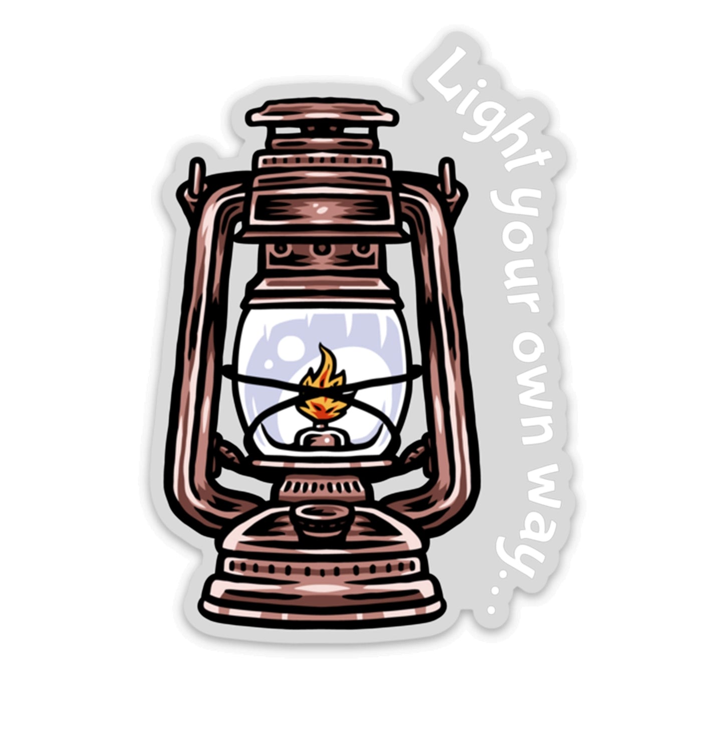 Light Your Own Way Lantern Sticker